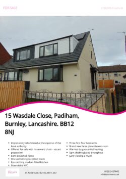 Brochure for Wasdale Close, Padiham