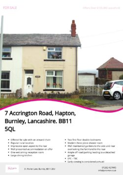 Brochure for Accrington Road, Hapton