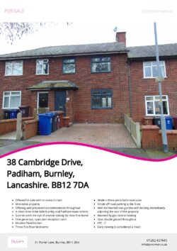 Brochure for Cambridge Drive, Padiham