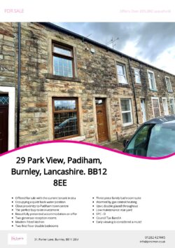 Brochure for Park View, Padiham