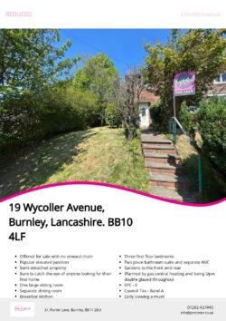 Brochure for Wycoller Avenue
