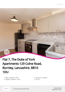 Brochure for 129 Colne Road, Burnley