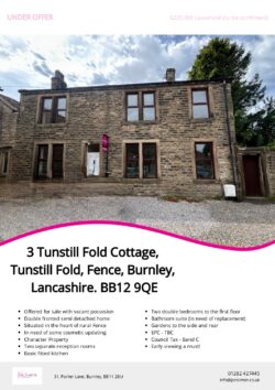 Brochure for Tunstill Fold, Fence