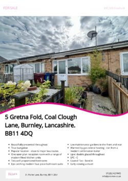 Brochure for Coal Clough Lane