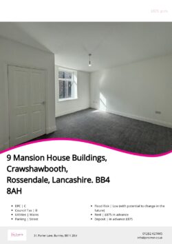 Brochure for Mansion House Buildings, Crawshawbooth