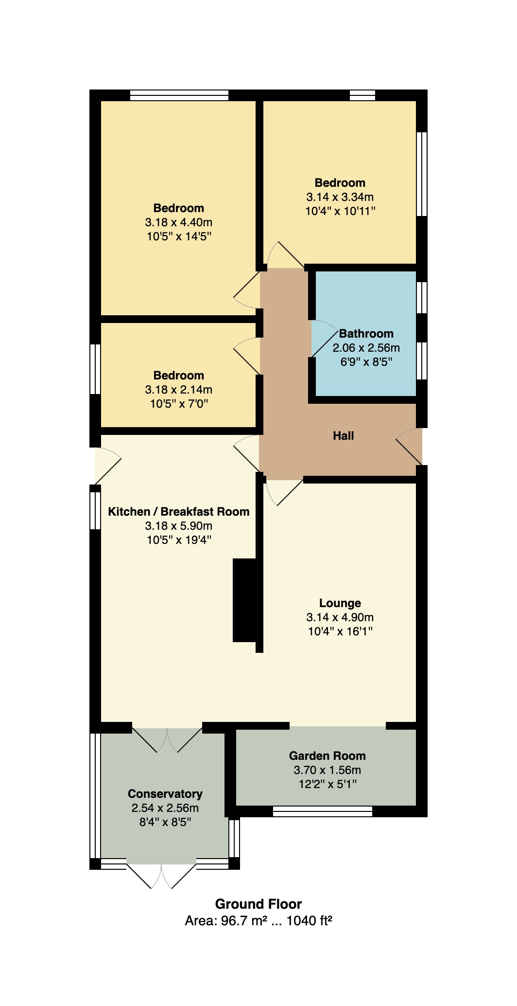 Floorplan for Treetops Avenue, Ramsbottom