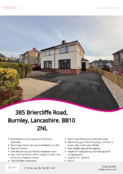 Brochure for Briercliffe Road