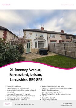 Brochure for Romney Avenue, Barrowford