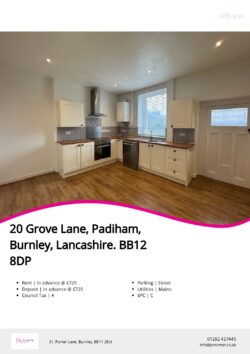 Brochure for Grove Lane, Padiham