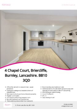 Brochure for Chapel Court, Briercliffe