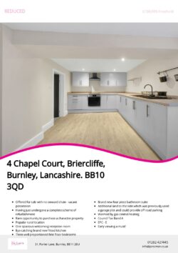 Brochure for Chapel Court, Briercliffe