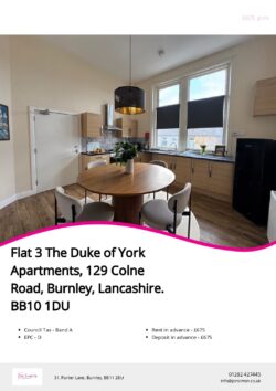 Brochure for 129 Colne Road, Burnley