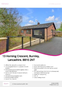 Brochure for Horning Crescent