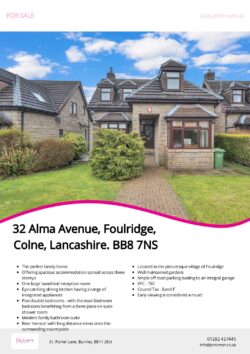 Brochure for Alma Avenue, Foulridge