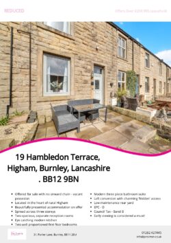 Brochure for Hambledon Terrace, Higham