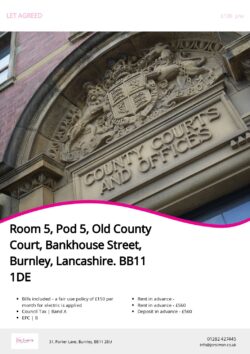 Brochure for Old County Court, Bankhouse Street