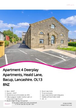 Brochure for Deerplay Apartments, Heald Lane